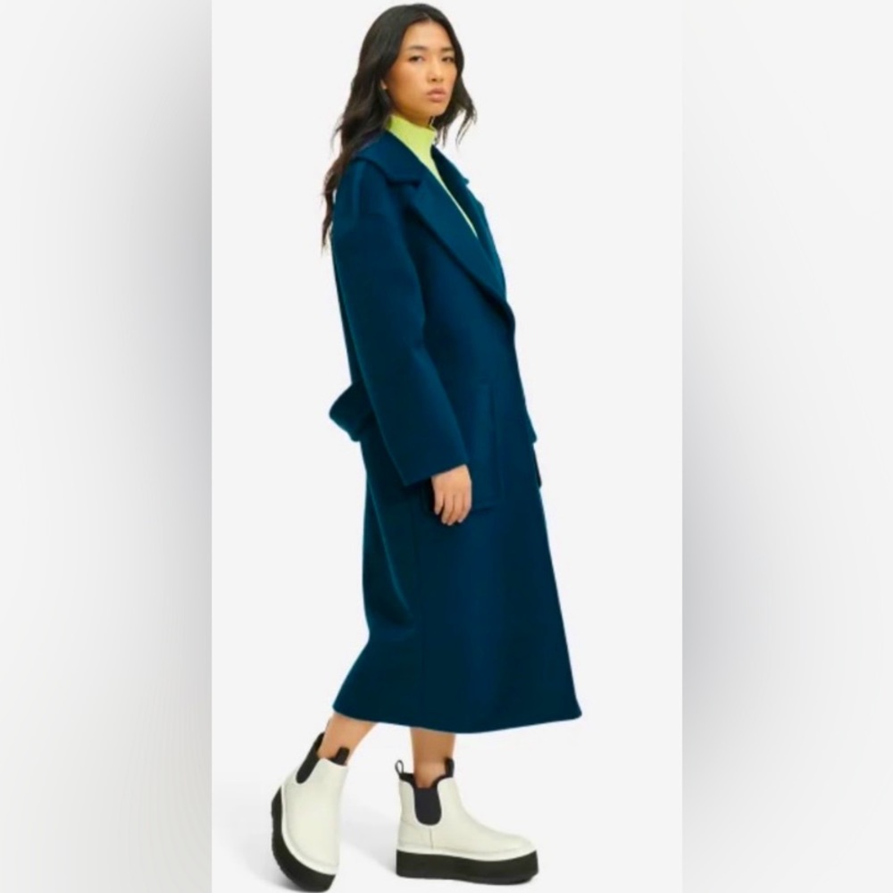 XL 🔖 UGG Hattie Long Oversized Coat Teal Blue Green